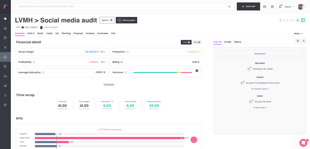 project view on furious and details