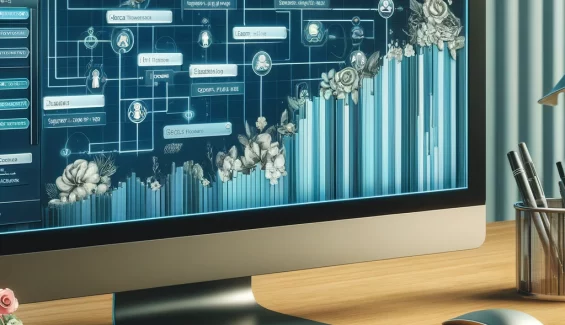 DALL·E 2024-05-29 00.20.59 - A visually detailed digital illustration of a software interface for project planning. The screen shows a detailed Gantt chart with various tasks and